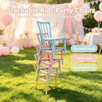 Chaise de fête en rotin pastel Macaron, empilable, avec assise en rotin, pour fête d'anniversaire en extérieur, café ludique, location événementielle