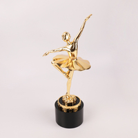 Trophées de danse sur mesure pour bureau, figurines dansantes, ballet, métal, cristal, récompenses