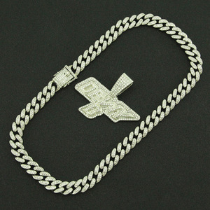 Collar con Colgante de Letras de Aleación Creativas, Estilo Hip Hop, Unisex, Joyería de Moda al por Mayor - Product Image 2