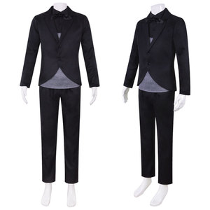 Costume de cosplay Dracula pour homme, 5 pièces : veste, chemise, pantalon, cape, cravate, costume de vampire pour Halloween - Product Image 3