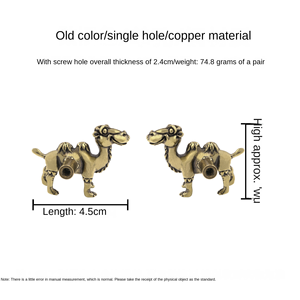 Creative Desert Camel Manija de puerta de latón Manija de puerta de armario Perforación de gancho de pared - Product Image 6