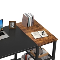 Bureau d'ordinateur à hauteur fixe avec tiroirs, table d'étude en MDF pour bureau à domicile, dortoir d'étudiant, petit mobilier de chambre