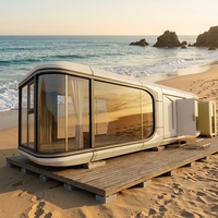 Maison Modulaire Préfabriquée en Acier Moderne, Capsule Spatiale, Tiny House pour États-Unis, Idéale pour la Vie en Jardin, la Location Airbnb, l'Hébergement ADU et la Maison Intelligente