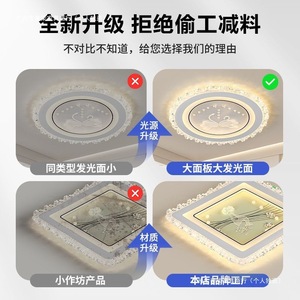 ไฟเพดาน LED ทรงกลมแก้วคริสตัลที่ทันสมัยเรียบง่าย 3D แสงนุ่มนวลเป็นมิตรกับดวงตาสำหรับห้องนอนห้องนั่งเล่น - Product Image 4