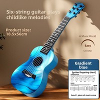 Hot-Selling Children's Beginner Guitar Music Instrument Toy Cross-Border Ukulele Strap Sheet Music Pick Made Durable Plastic