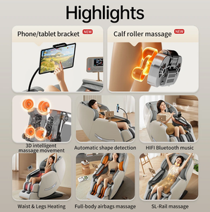 JINGTOP Luxury Full Body 3D 4D SL Track Zero Gravity Shiatsu silla masajeadora nuevo producto barato para masaje corporal - Product Image 3