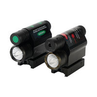 Lunette de visée avec point rouge et vert, lampe torche, collimateur laser, combo tout-en-un pour montage 11/20 mm