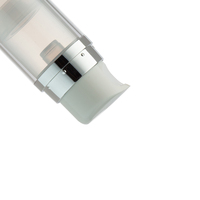Flacon pompe cosmétique vide sans air de haute qualité à double paroi 80ML 120ML, forme cylindrique, impression sérigraphique OEM