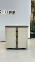 FANWULI Nouvelle Arrivée Table de Toilette de Luxe en Placage Noyer Noir avec Tiroirs Multiples pour Bijoux et Maquillage, Meuble de Chambre