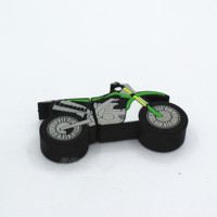 Cadeaux promotionnels forme de moto clé USB conception unique autocycle forme caoutchouc clé USB pouce