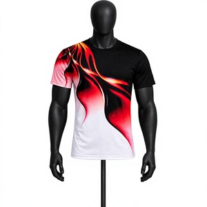 Camiseta Deportiva Casual de Manga Corta para Hombre, Cuello Redondo, Estampado Digital, Tejido de Punto, 100% Poliéster, Ecológica y Transpirable - Product Image 1