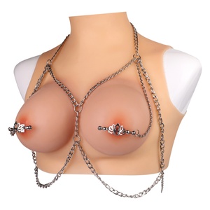 ที่หนีบหัวนม BDSM โลหะสแตนเลส ที่หนีบหัวนมพร้อมปลอกคอหนัง สายรัดหนัง คอสเพลย์ ของเล่นเซ็กส์ ของเล่นสำหรับคู่รัก ของเล่นสำหรับการเกี้ยวพาราสี ขายส่ง - Product Image 3