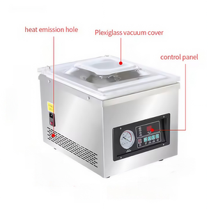 Machine de mise <span class=keywords><strong>sous</strong></span> <span class=keywords><strong>vide</strong></span> commerciale miniature améliorée BANMO avec doubles bandes de scellage de 32 cm et structure à chambre pour les noix et les produits secs - Product Image 6