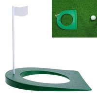 Drapeau de polissage de Golf vert, avec trous, équipement d'entraînement pour la pratique en intérieur