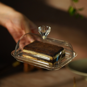 Cổ điển Acrylic bơ pho mát lưu trữ Crisper hộ gia đình nhà bếp Baking công cụ thực phẩm lưu trữ món tráng miệng <span class=keywords><strong>container</strong></span> cho Baking Set - Product Image 3