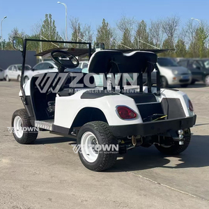 Carrito de golf eléctrico estándar de 2 plazas, color blanco puro, con neumáticos de caucho silenciosos para uso en carretera y llantas de acero plateadas. - Product Image 5