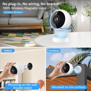 Telecamera di Sicurezza Wireless 4-Pack 2K con Rilevamento Movimento AI, Alimentazione <span class=keywords><strong>a</strong></span> <span class=keywords><strong>Batteria</strong></span>, Configurazione Facile, Audio Bidirezionale, Angolo di Visione 110°, Visione Notturna IR - Product Image 3