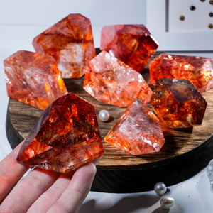 <strong>Wholesale</strong> Natural Red Fire Quartz <strong>Crystal</strong> Freeform Natural <strong>Crystal</strong> Free Form Red Fire Quartz Freeform for Gift - Product Image 2