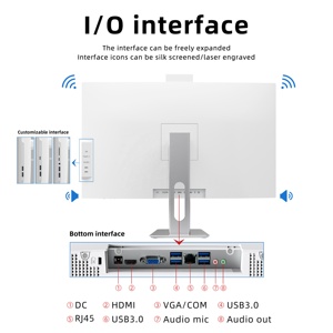 PC de Escritorio Todo en Uno de Diseño Moderno al por Mayor, <span class=keywords><strong>I5</strong></span>, RAM DDR3 de 8 GB, SSD de 256 GB, Pantalla IPS, Cámara Web <span class=keywords><strong>Integrada</strong></span> para Uso Doméstico y Empresarial - Product Image 3