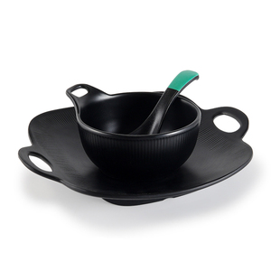 Assiette <span class=keywords><strong>de</strong></span> <span class=keywords><strong>service</strong></span> <span class=keywords><strong>moderne</strong></span> en mélamine avec poignées petits bols en mélamine ensembles d'assiettes vaisselle juego <span class=keywords><strong>de</strong></span> platos para <span class=keywords><strong>casa</strong></span> - Product Image 2