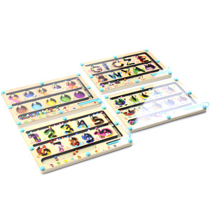 Juguete Educativo Temprano <span class=keywords><strong>de</strong></span> Madera: Laberinto <span class=keywords><strong>de</strong></span> Animales y Dinosaurios, Juego <span class=keywords><strong>de</strong></span> Contar y Clasificar Colores, Juego <span class=keywords><strong>de</strong></span> Mover Cuentas, Control <span class=keywords><strong>de</strong></span> Lápiz para Niños - Product Image 2