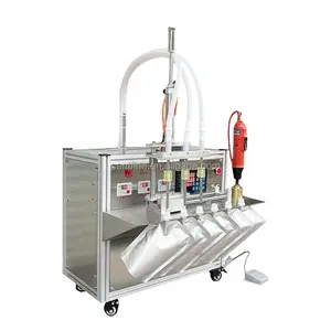 Manufacture Semi-Automatic Thick Liquid Filling Machine 3 Nozzles Ketchup Filler in bags