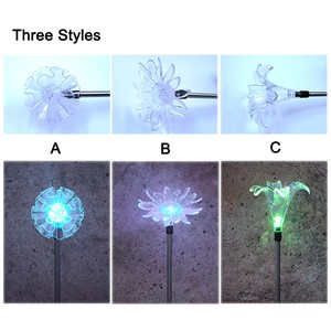 Piquets <span class=keywords><strong>de</strong></span> pissenlits à énergie solaire, 7 couleurs, lampe <span class=keywords><strong>de</strong></span> pelouse en fil <span class=keywords><strong>de</strong></span> fer, éclairage d'extérieur, <span class=keywords><strong>paysage</strong></span> <span class=keywords><strong>de</strong></span> jardin - Product Image 4