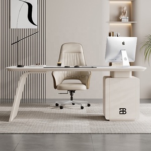 Escritorio de Oficina Estilo Crema de Lujo Ligero, Italiano, Minimalista y Moderno para <span class=keywords><strong>Sala</strong></span> de <span class=keywords><strong>Estudio</strong></span> en Casa - Product Image 5