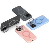 Accessoires de téléphone en silicone tendance : Coques magnétiques en silicone avec béquille pour iPhone 18, 17, 16, 15 Pro Max