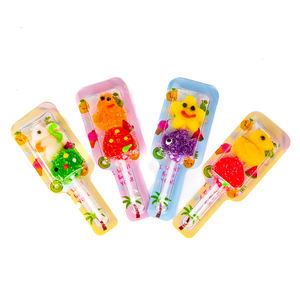 Bonbons gélifiés multicolores en forme de dessin animé, saveur fruitée, personnalisables en OEM <span class=keywords><strong>pour</strong></span> usine, sucettes en boîte, bonbons mous en gros - Product Image 4