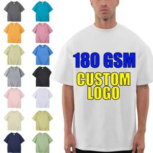 Camisetas Personalizadas al por Mayor para Hombre, de Manga Corta, Color Liso, con Logotipo Impreso, de Algodón Hilado en Anillo - Product Image 3