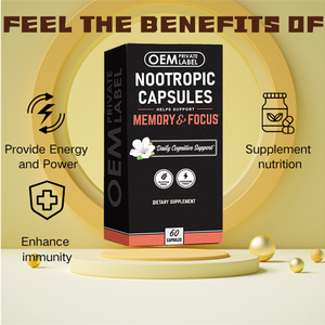 Suplemento de cápsulas nootrópicas L-teanina, Alpha GPC y Bacopa Monnieri para concentración de enfoque y mejora de la memoria - Product Image 4
