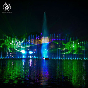 Sistema de Proyección de Cortina de Agua, Fuente Comercial de Acero Inoxidable para Exteriores, Multimedia de Alta Definición, Certificación CE, Fácil Instalación - Product Image 1