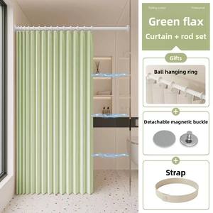 DaiRui <span class=keywords><strong>Rideau</strong></span> <span class=keywords><strong>de</strong></span> <span class=keywords><strong>douche</strong></span> magnétique pliable, anti-moisissure, imperméable, plissé, écran <span class=keywords><strong>de</strong></span> bain épaissi, paroi <span class=keywords><strong>de</strong></span> séparation pour salle <span class=keywords><strong>de</strong></span> bain - Product Image 6