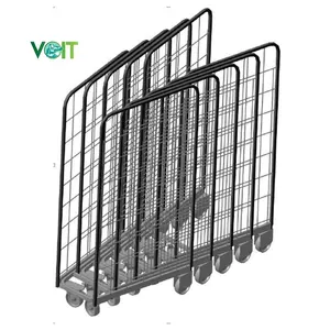 VOIT metal desmontable anidable estilo A desmontaje contenedor de rollo de anidamiento de 2 lados