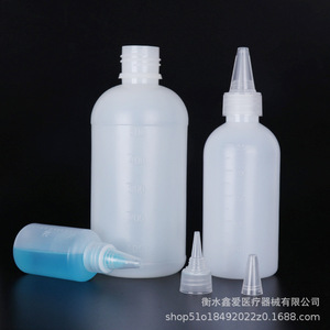 Botella con Boquilla Transparente de 10, 30, 50 y 100 ml, Cilíndrica de Plástico con Punta para Dispensar Líquidos - Product Image 3