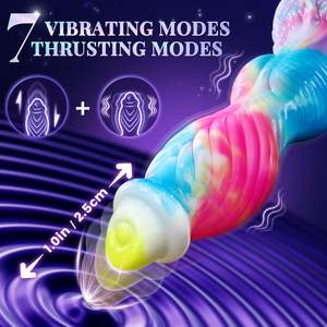 10 Zoll Teleskop Dildo Vibrator Sexspielzeug für Frauen Realistischer <span class=keywords><strong>Penis</strong></span> Riesige weiche Silikon Vibrierende Dildos G-Punkt Anal Stimulation - Product Image 3