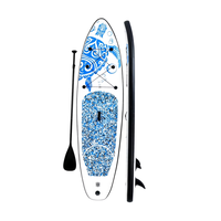 Planche à pagaie gonflable IBoard ISUP modèle polyvalent en PVC/EVA couleur rose bois pour lacs et rivières avec aileron, pagaie, leash et sac