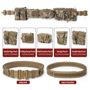 Comfortable Outdoor Training Belt MOLLE System Heavy Duty Soft Tactical Belt <b>Men</b> With <b>Pouches</b> Tactical Vest - Product Image 6