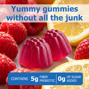 Gomitas de Fibra a Precio de Mayoreo, Contienen Frambuesa y Limón, Apoyo Diario para la Digestión y la Regularidad, Suplemento Dietético para Adultos, 60 Unidades - Product Image 6
