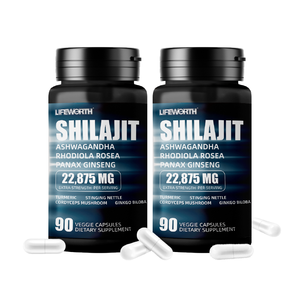 LIFE WORTH Auf Lager Maximale Potenz Organische Fulvin säure Trace Minerals Shilajit Kapseln - Product Image 1