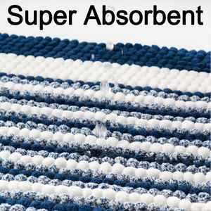 <span class=keywords><strong>Tapis</strong></span> de bain en Polyester recyclé à rayures, Chenille, Super doux, Absorption <span class=keywords><strong>d</strong></span>'eau, séchage rapide, lavable, <span class=keywords><strong>tapis</strong></span> pour <span class=keywords><strong>évier</strong></span>, baignoire - Product Image 5