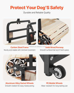 Ahşap parça ile prim karbon çelik köpek koşu bandı-köpekler için moda stil çeviklik eğitim ekipmanları-fabrika doğrudan - Product Image 3