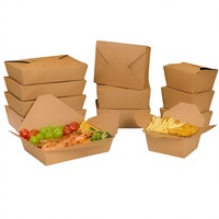 Scatola per il Pranzo in Carta Kraft Biodegradabile Riciclabile con Chiusura Magnetica, 49 oz, Laminazione Opaca, Alta Qualità, Vendita Calda