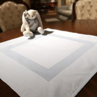 Serviettes en tissu de coton et lin modernes personnalisées, réutilisables, crochetées, teintes unies, pour table, dîner, hôtel, restaurant, banquet, traiteur, vente en gros