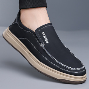 Mocassins en daim pour hommes L7HOU, bout rond, à enfiler, semelle extérieure en caoutchouc antidérapante, chaussures décontractées d'été - Product Image 3