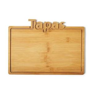 Tabla de Cortar de Madera Personalizada, Rectangular, Color Madera Natural, Diseño Tapas, Tabla de Cocina, Bandeja de Servir de Madera Sólida - Product Image 1