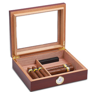 Humidor de Puros Clásico de Madera Hannicook con Higrómetro y Humidificador, MOQ Pequeño, Técnica de Laca para Almacenar de 20 a 30 Puros - Product Image 4