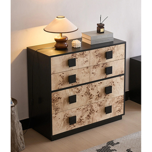 Armoire de rangement en chêne rouge vieilli effet ombré pour hôtel, villa, salon, <span class=keywords><strong>avec</strong></span> revêtement en écorce d'arbre, grande capacité, type seau - Product Image 3