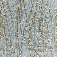 Nouvelle Arrivée Tissu en Dentelle Brodé Perlé 100% Polyester, Maille Filet Respirante Antistatique 520gsm pour Robes et Sacs